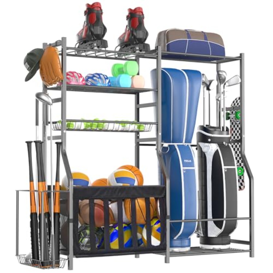 Sports Equipment Golf - Heavy Duty Garage Sports Equipment Organizer,