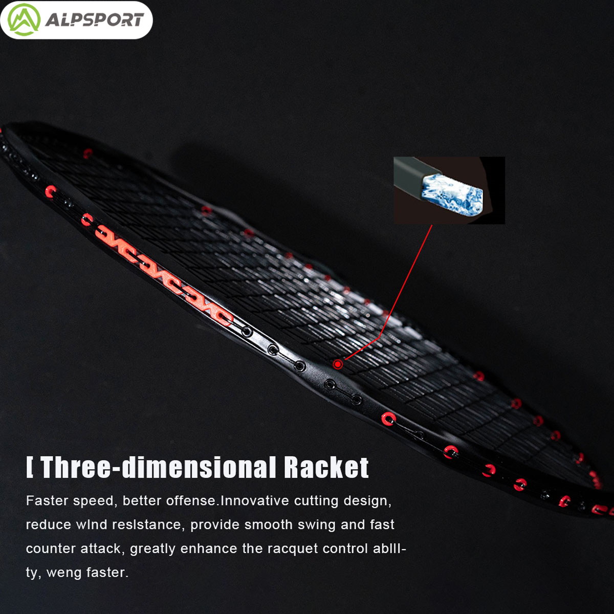 Alpsport MH-V5 5U 75g Wave Leg - Badminton Racket Carbon incelemesi ve fiyatı