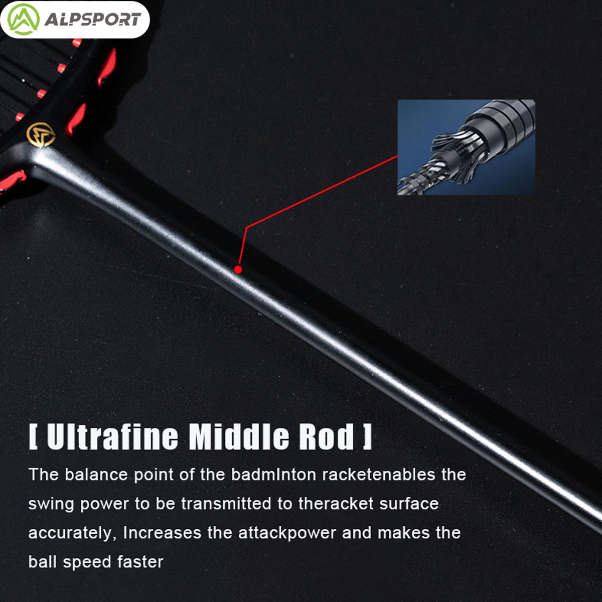 Alpsport MH-V5 5U 75g Wave Leg - Badminton Racket Carbon incelemesi ve fiyatı