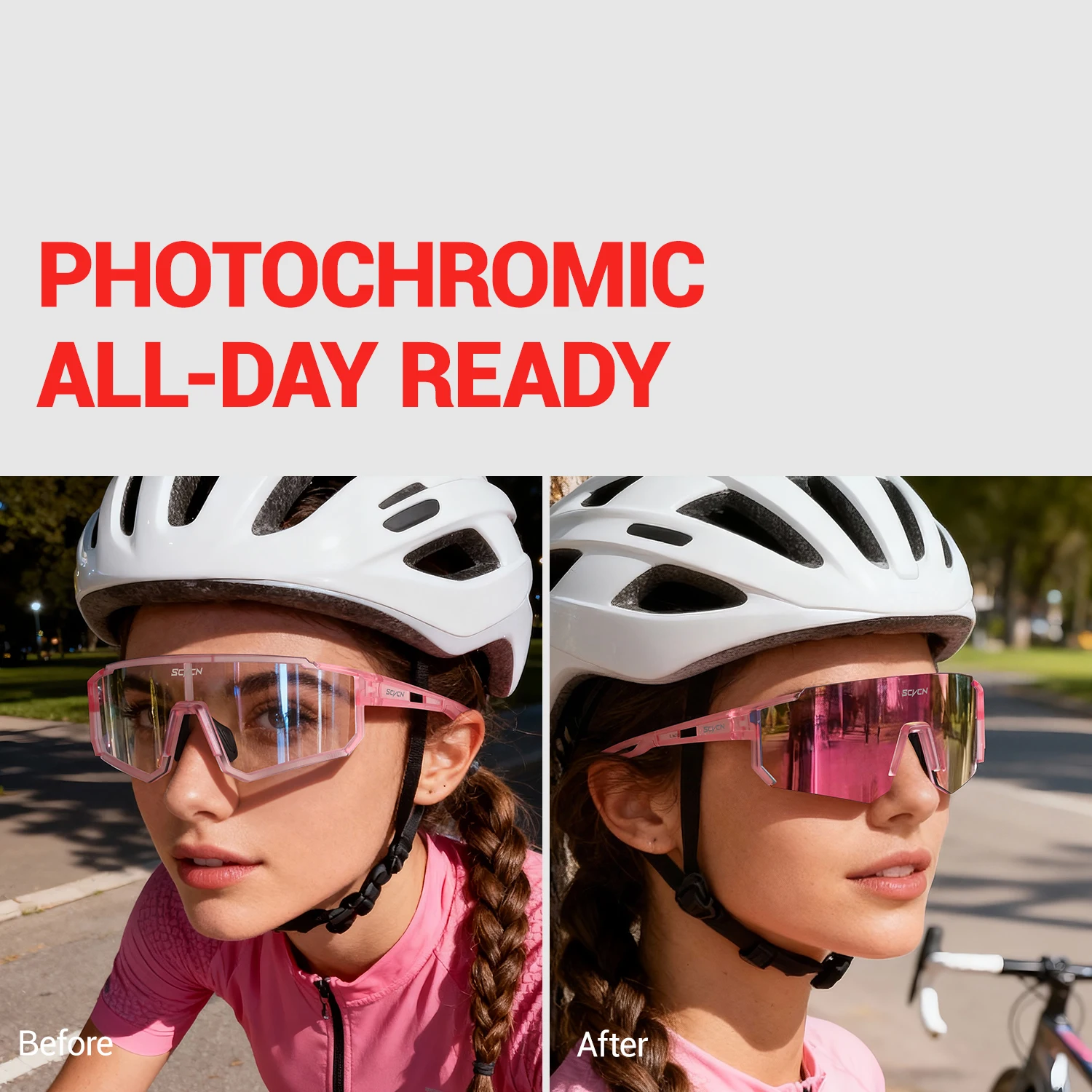 SCVCN Pink Cycling Glasses Bic - Sports Equipment Photos incelemesi ve fiyatı